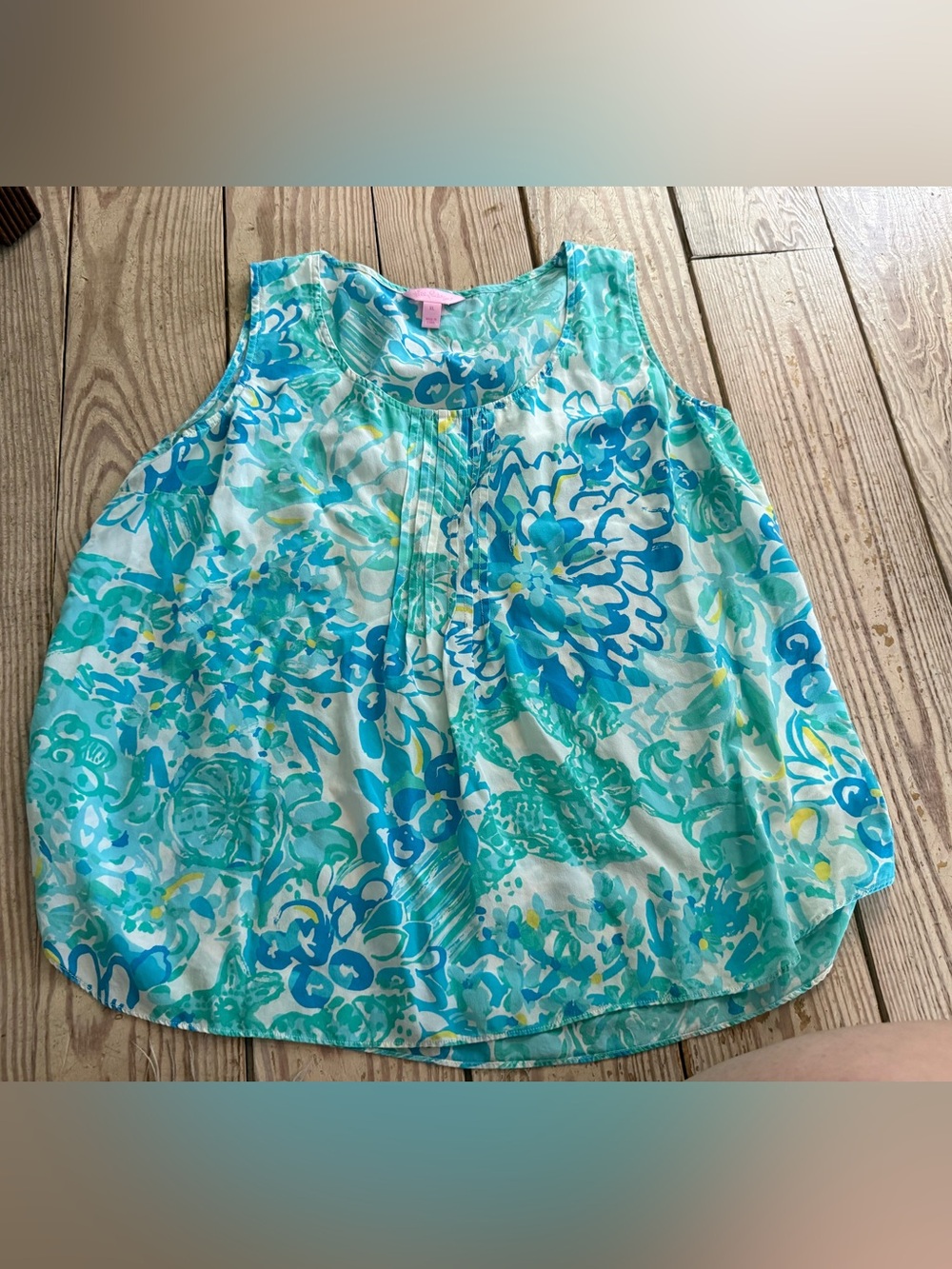 Lilly Pulitzer Silk Sleeveless Top size xl